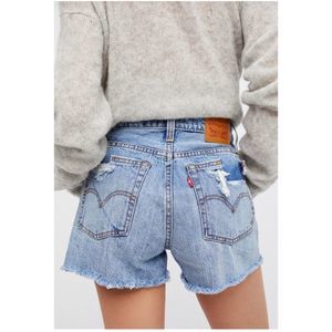 Levi's High-rise Wedgie Cutoff Shorts You Snooze You Lose Distressed Size 30